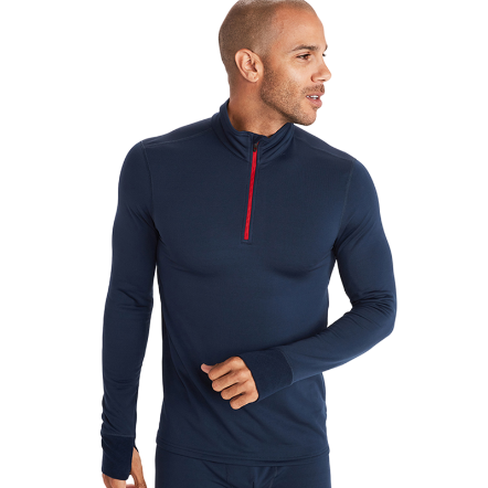 Polartec 男款半門襟防曬抑味彈性長袖排汗衣