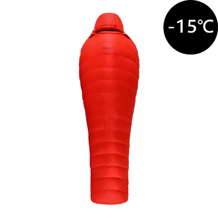 Alaska II 800FP 鵝絨睡袋-番茄红
