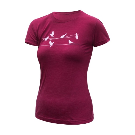 Songbirds女款美麗諾羊毛短袖上衣(160g)