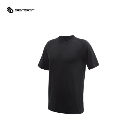 男款 Merino Active美麗諾羊毛短袖上衣 160g｜黑色