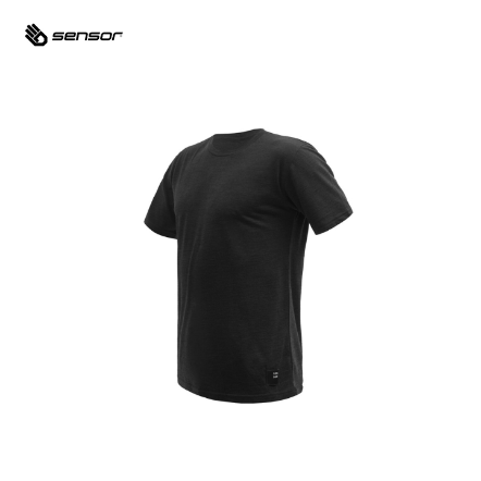 男款 Merino Lite 美麗諾羊毛短袖上衣 155g｜黑色