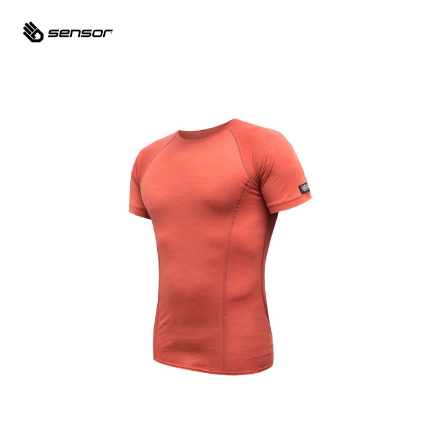 男款 Merino Active 美麗諾羊毛短袖上衣 160g｜赤陶橘