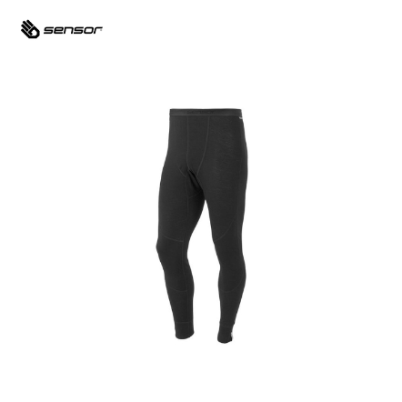 男款 Merino Active 美麗諾羊毛合身長褲 160g｜黑色