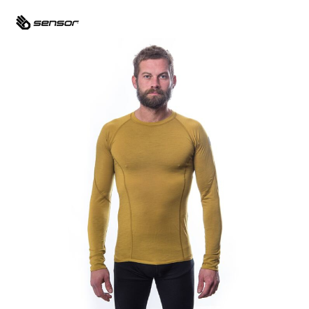 男款 Merino Air 美麗諾羊毛短袖上衣 120g｜芥末黃