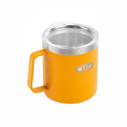 不鏽鋼真空露營杯0.44L-黃色