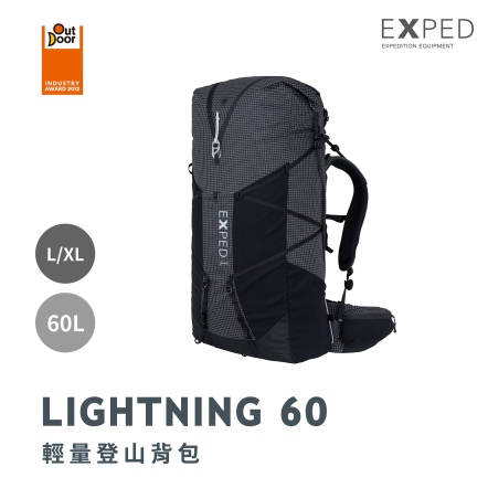 LIGHTNING 輕量登山背包 60L L/XL｜黑色