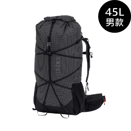 Lightning 45L 男款輕量登山背包-黑