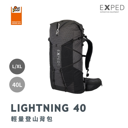LIGHTNING 輕量登山背包 40L L/XL｜黑色