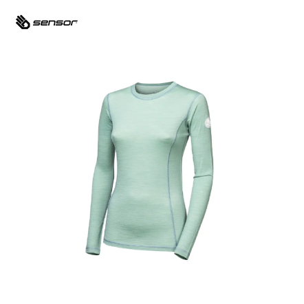 女款 Merino Air 美麗諾羊毛長袖上衣 120g｜羅勒綠