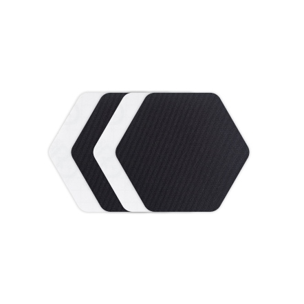 六角形修補貼片-黑色/透明(4大)