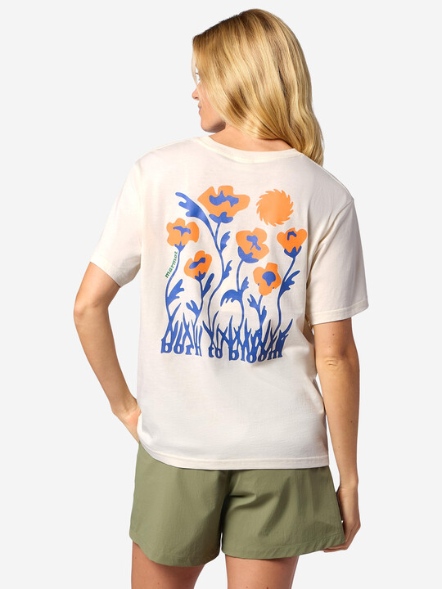 女款 Born to Bloom 花朵綻放短袖上衣 快乾LOGO T