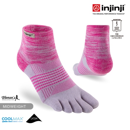 女 Trail野跑避震吸排五趾短襪-MW