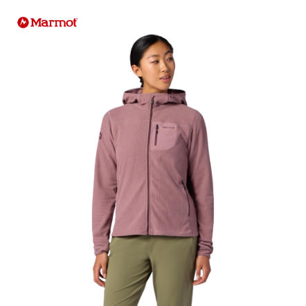 女款 AirFleece 透氣刷毛保暖連帽外套